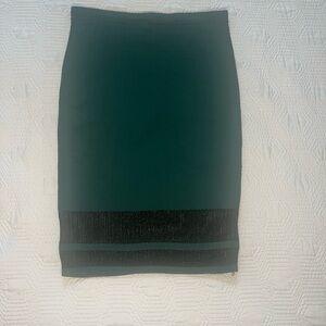 Guess Green and Black Midi Pencil Skirt